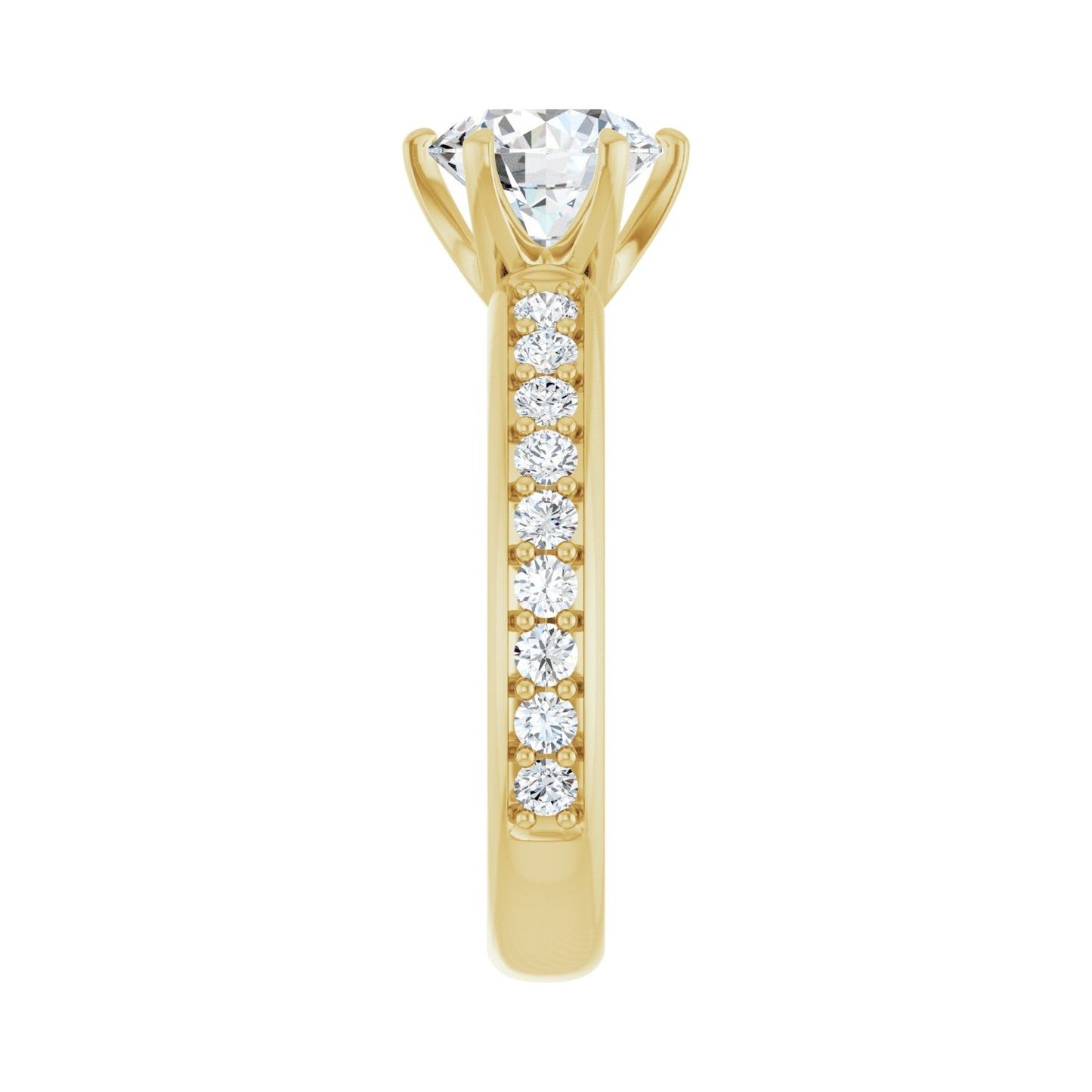 Round Solstice Solitaire�� Engagement Ring | Metal Type=14K Yellow Gold | Center Stone Size=1.5 CT | Image 4