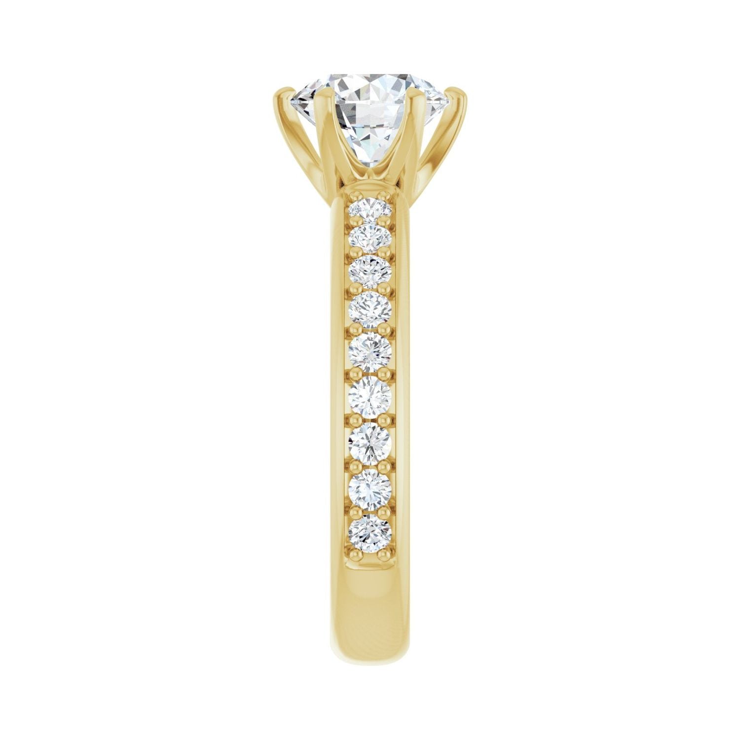 Round Solstice Solitaire�� Engagement Ring | Metal Type=14K Yellow Gold | Center Stone Size=1.5 CT | Image 4