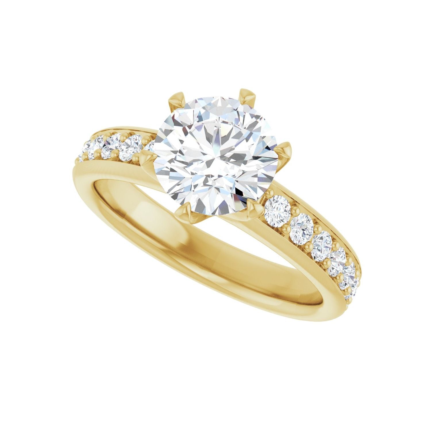 Round Solstice Solitaire�� Engagement Ring | Metal Type=14K Yellow Gold | Center Stone Size=1.5 CT | Image 5