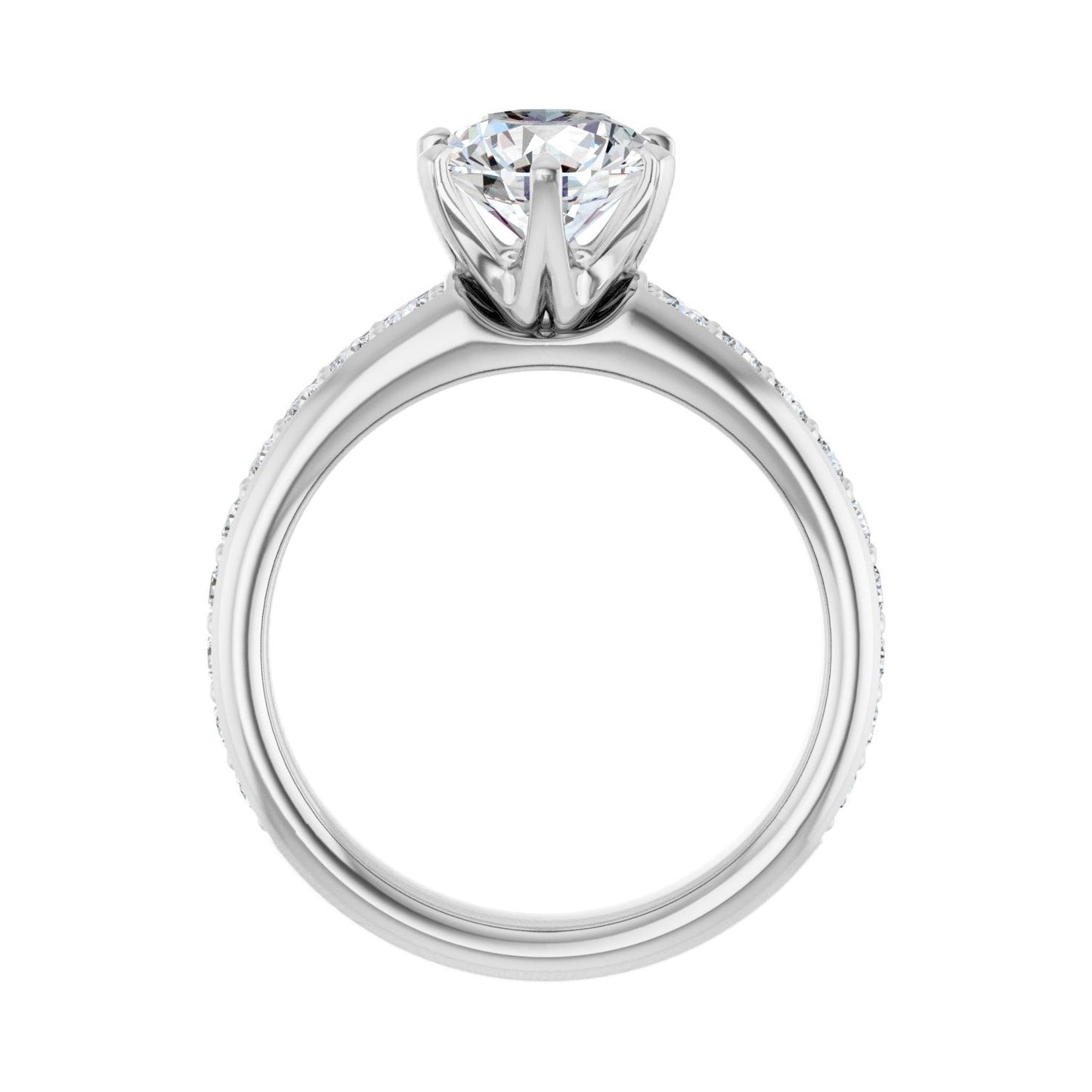 Round Solstice Solitaire�� Engagement Ring | Metal Type=14K White Gold | Center Stone Size=1.5 CT | Image 2