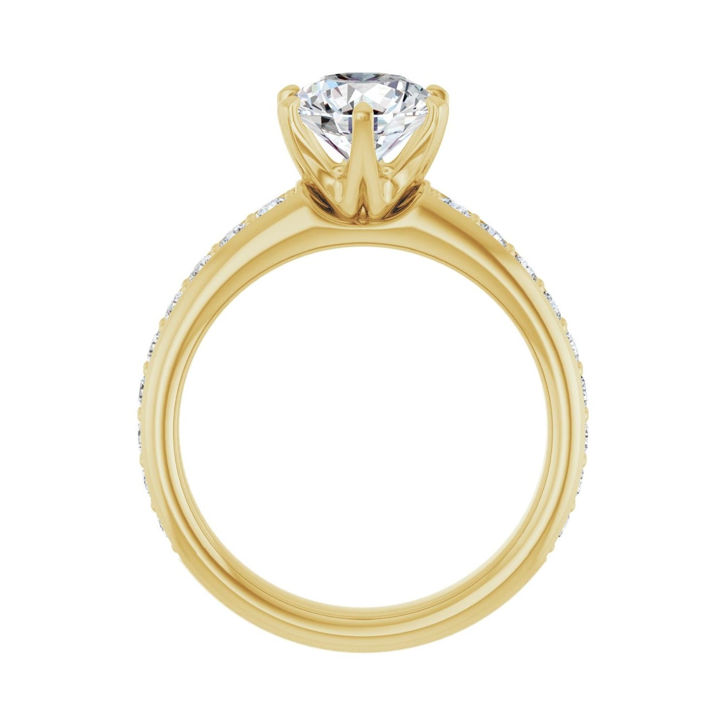 Round Solstice Solitaire�� Engagement Ring | Metal Type=14K Yellow Gold | Center Stone Size=1.5 CT | Image 2