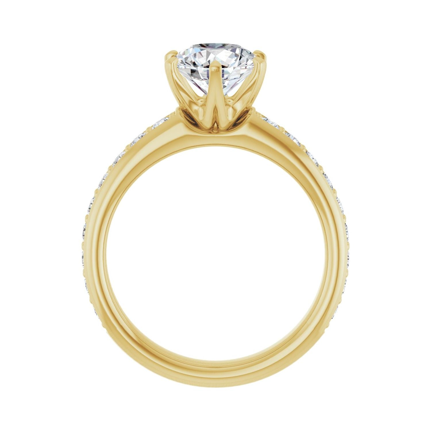 Round Solstice Solitaire�� Engagement Ring | Metal Type=14K Yellow Gold | Center Stone Size=1.5 CT | Image 2
