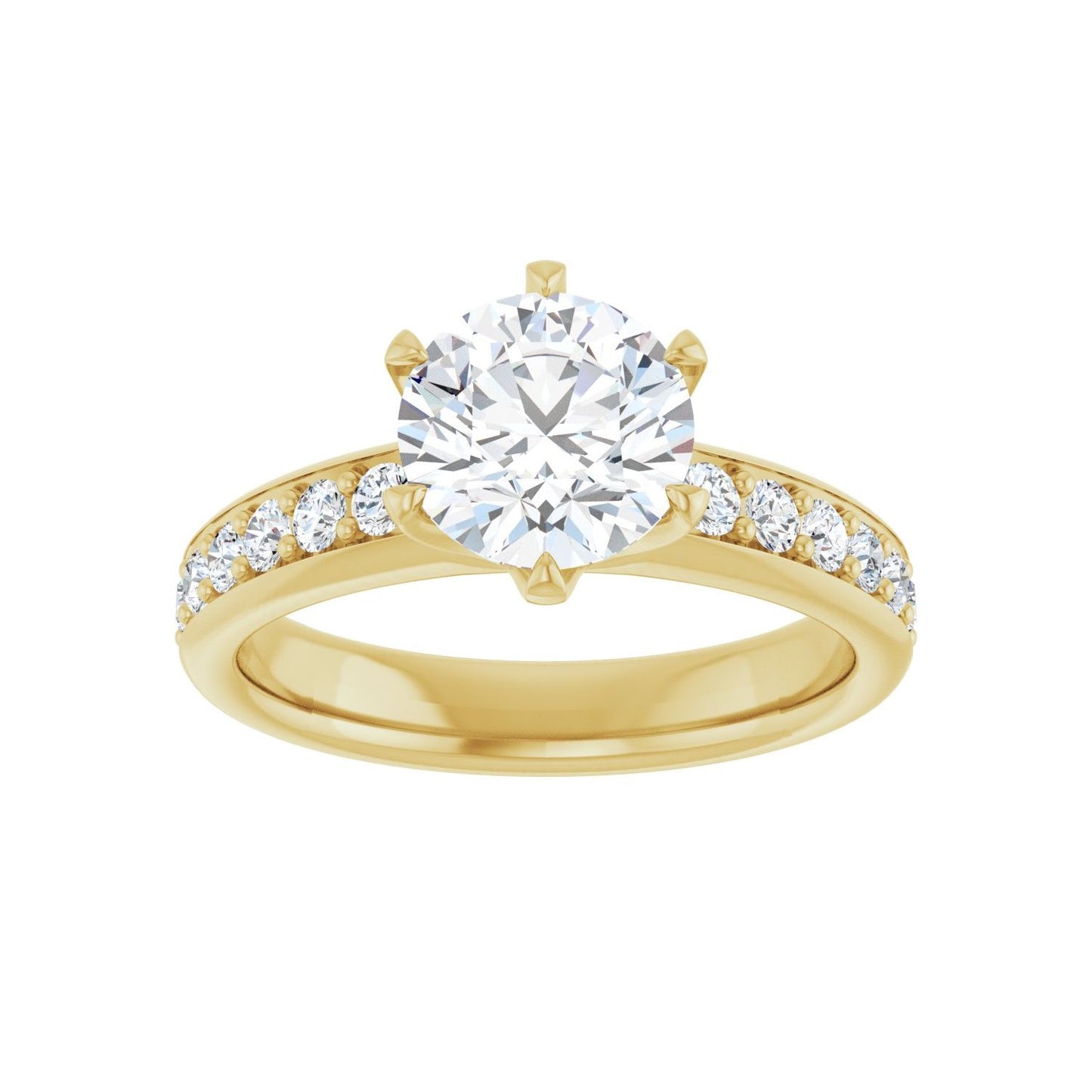 Round Solstice Solitaire�� Engagement Ring | Metal Type=14K Yellow Gold | Center Stone Size=1.5 CT | Image 3