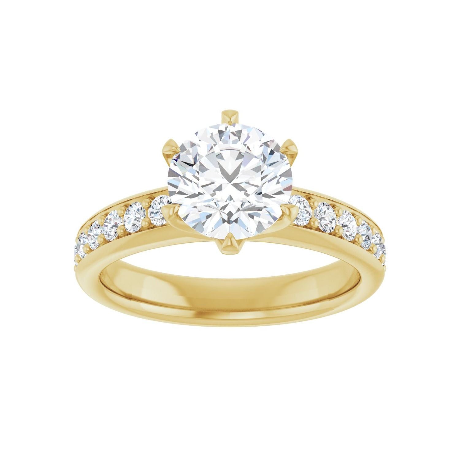 Round Solstice Solitaire�� Engagement Ring | Metal Type=14K Yellow Gold | Center Stone Size=1.5 CT | Image 3