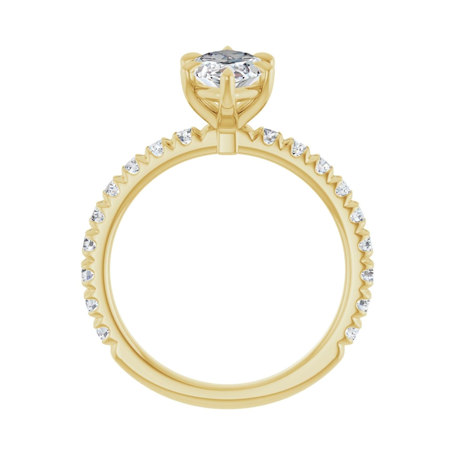 Marquise Claw-Prong Engagement Ring | Metal Type=14K Yellow Gold | Center Stone Size=1.5 CT | Image 2