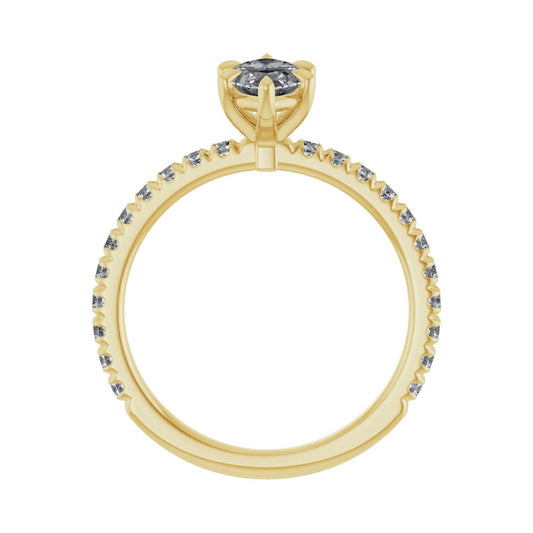 Marquise Claw-Prong Engagement Ring | Metal Type=14K Yellow Gold | Center Stone Size=1 CT | Image 2