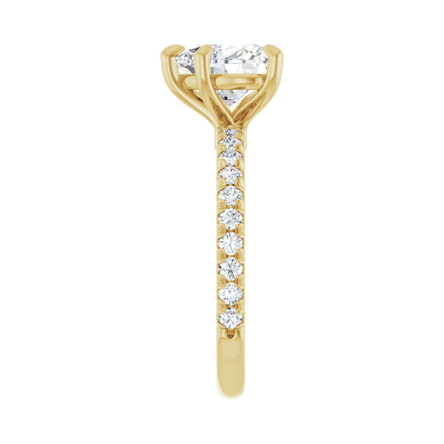Heart Claw-Prong Engagement Ring | Metal Type=14K Yellow Gold | Center Stone Size=1.5 CT | Image 4
