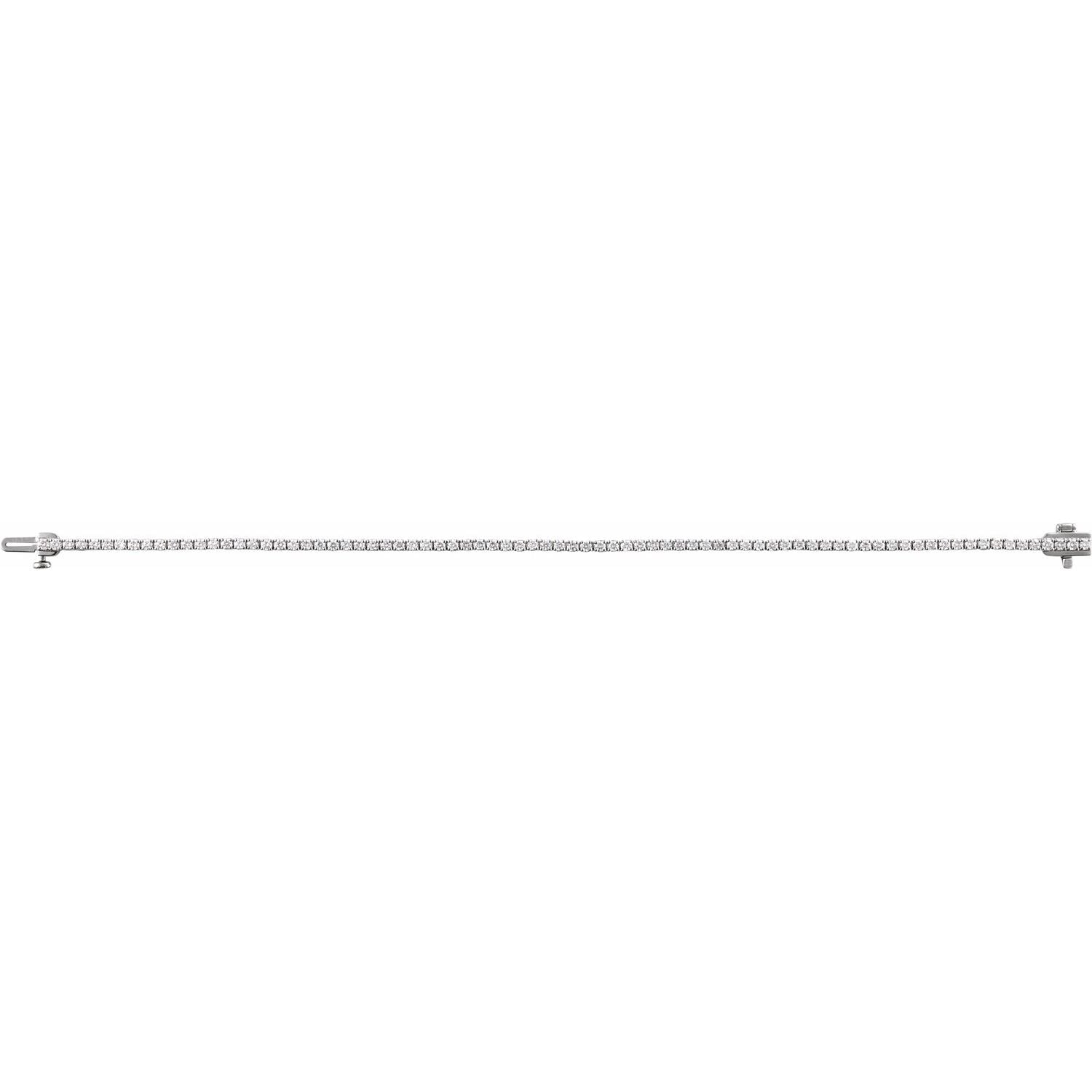 2 CTW Lab-Grown Diamond Line Bracelet | Metal Type=14K White Gold | Image 3