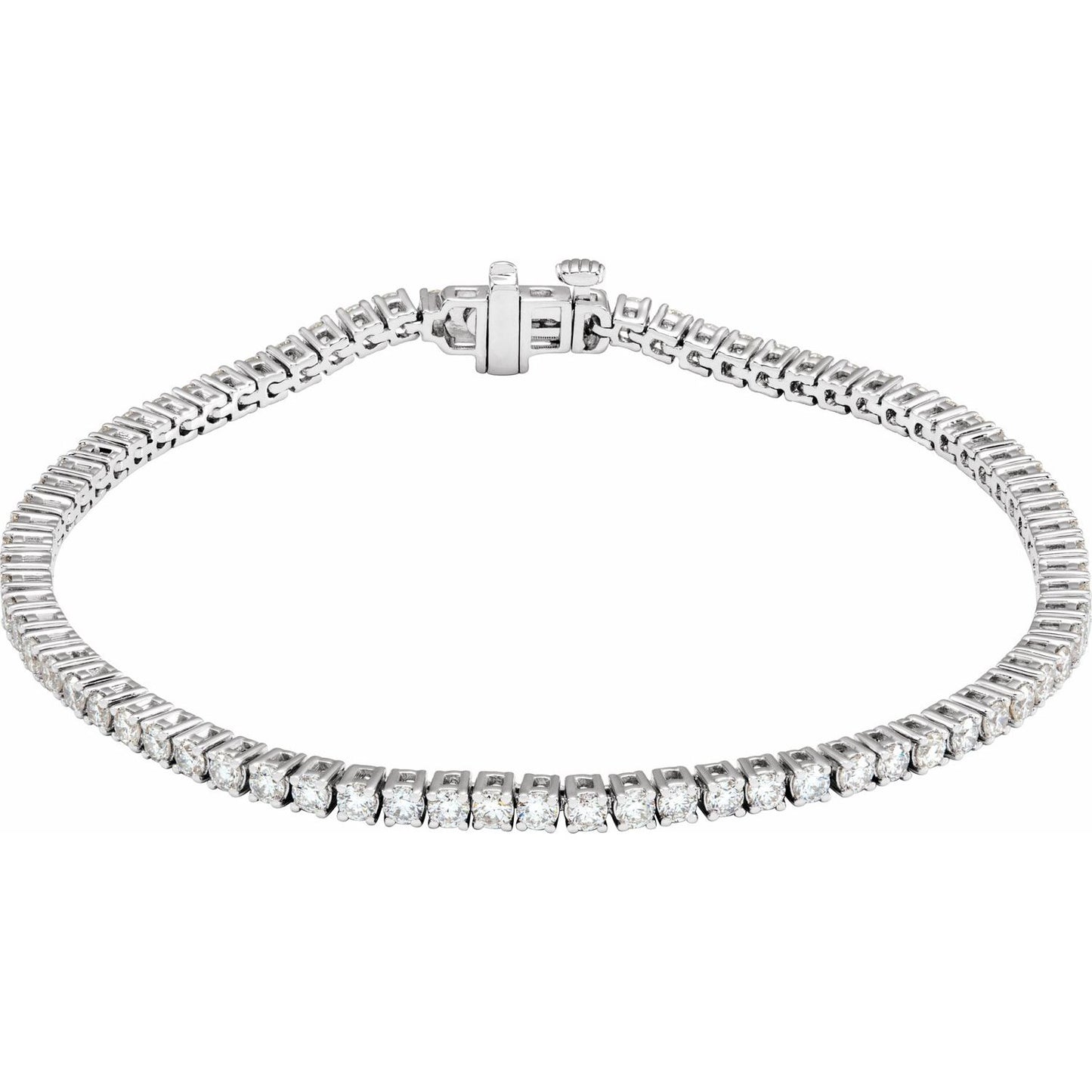 3 CTW Lab-Grown Diamond Line Bracelet | Metal Type=14K White Gold | Image 1
