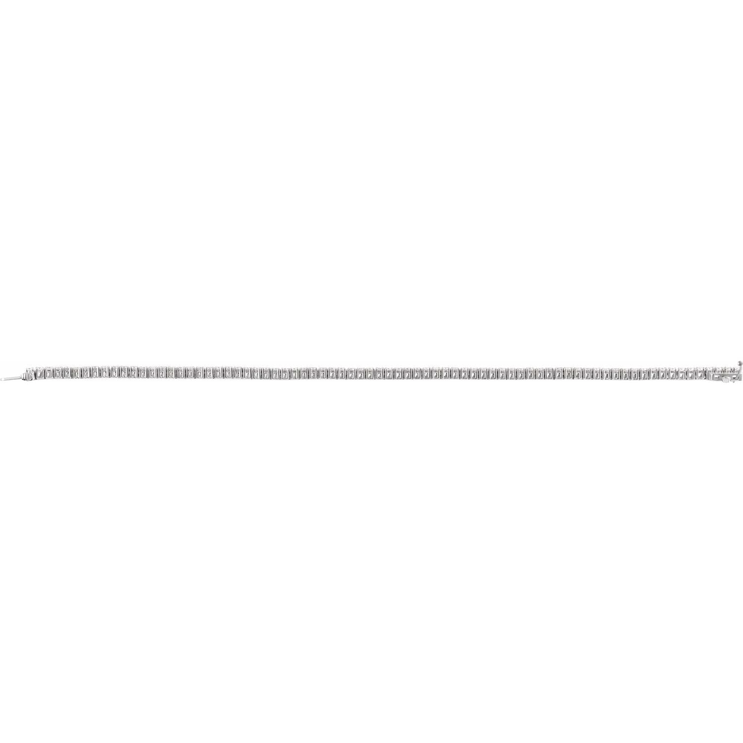 3 CTW Lab-Grown Diamond Line Bracelet | Metal Type=14K White Gold | Image 4