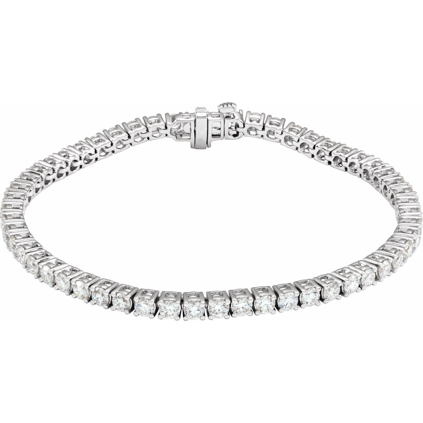 5 CTW Lab-Grown Diamond Line Bracelet | Metal Type=14K White Gold | Image 1