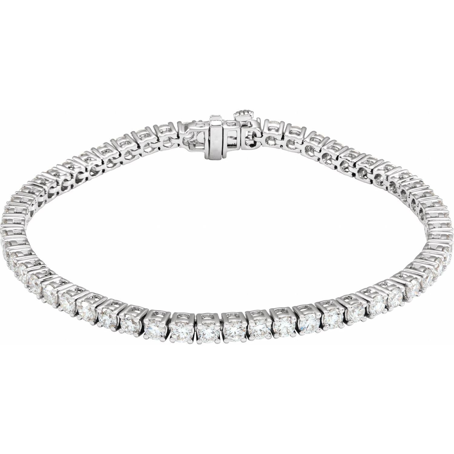5 CTW Lab-Grown Diamond Line Bracelet | Metal Type=14K White Gold | Image 1