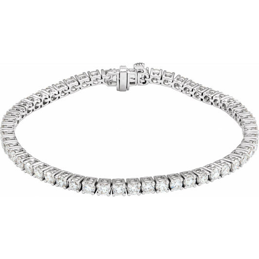 5 CTW Lab-Grown Diamond Line Bracelet | Metal Type=14K White Gold | Image 1