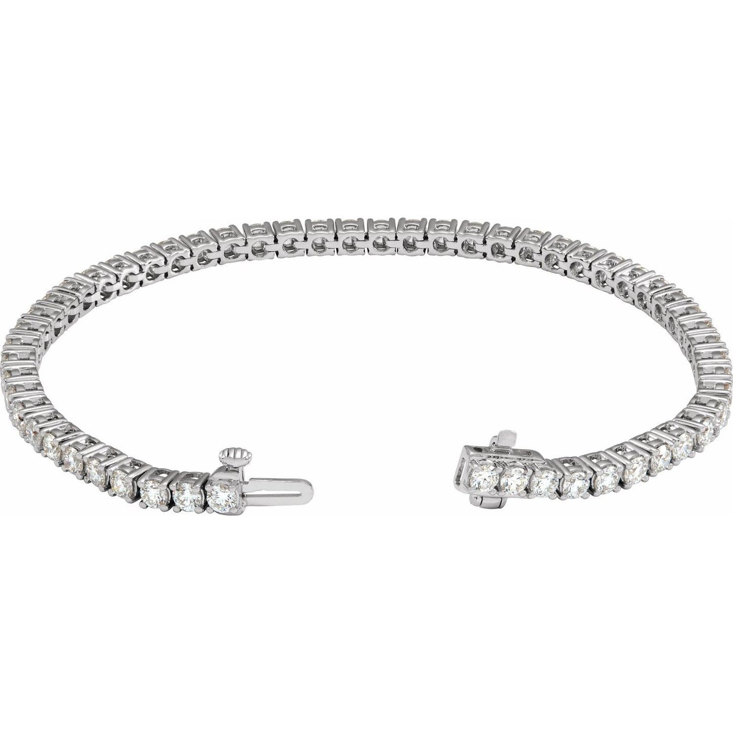 5 CTW Lab-Grown Diamond Line Bracelet | Metal Type=14K White Gold | Image 2