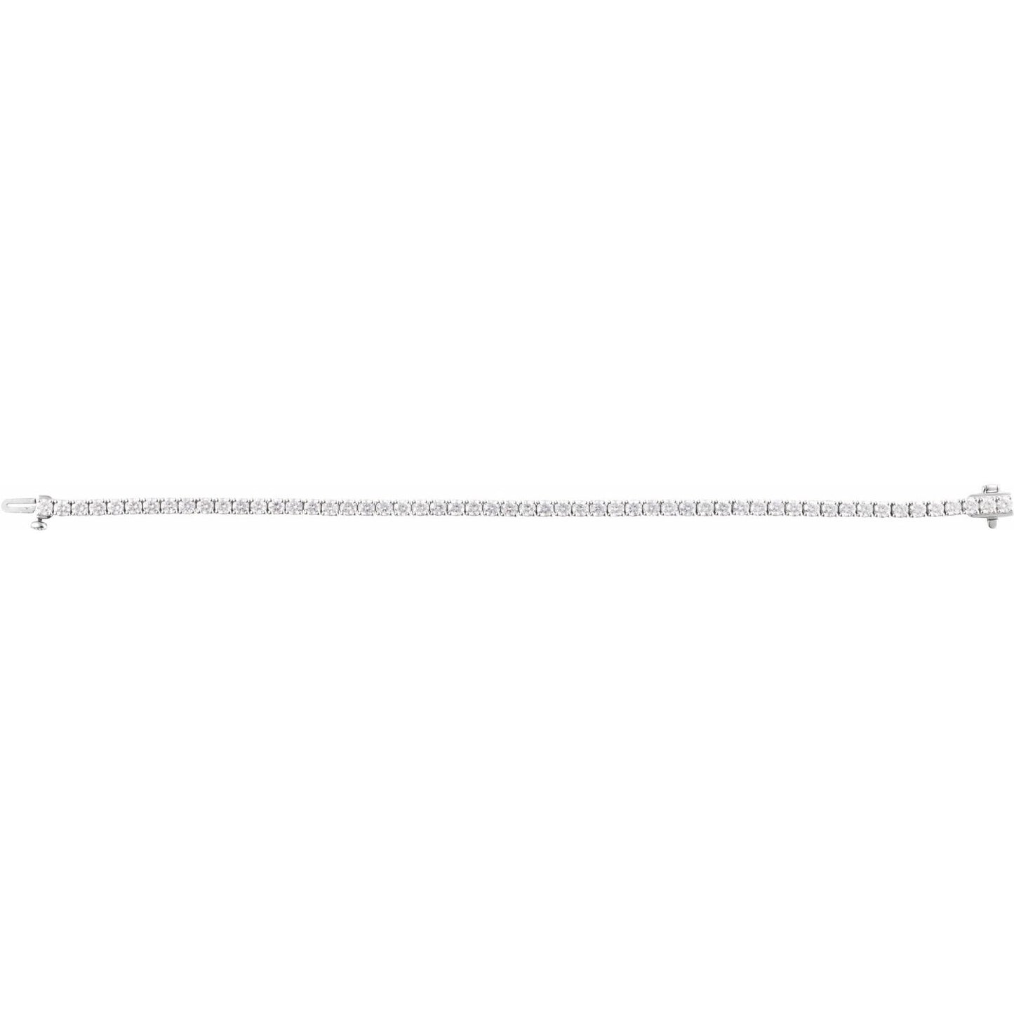 5 CTW Lab-Grown Diamond Line Bracelet | Metal Type=14K White Gold | Image 3