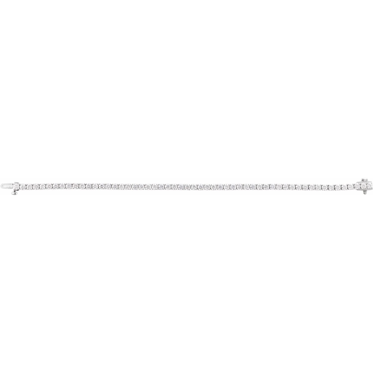 5 CTW Lab-Grown Diamond Line Bracelet | Metal Type=14K White Gold | Image 3