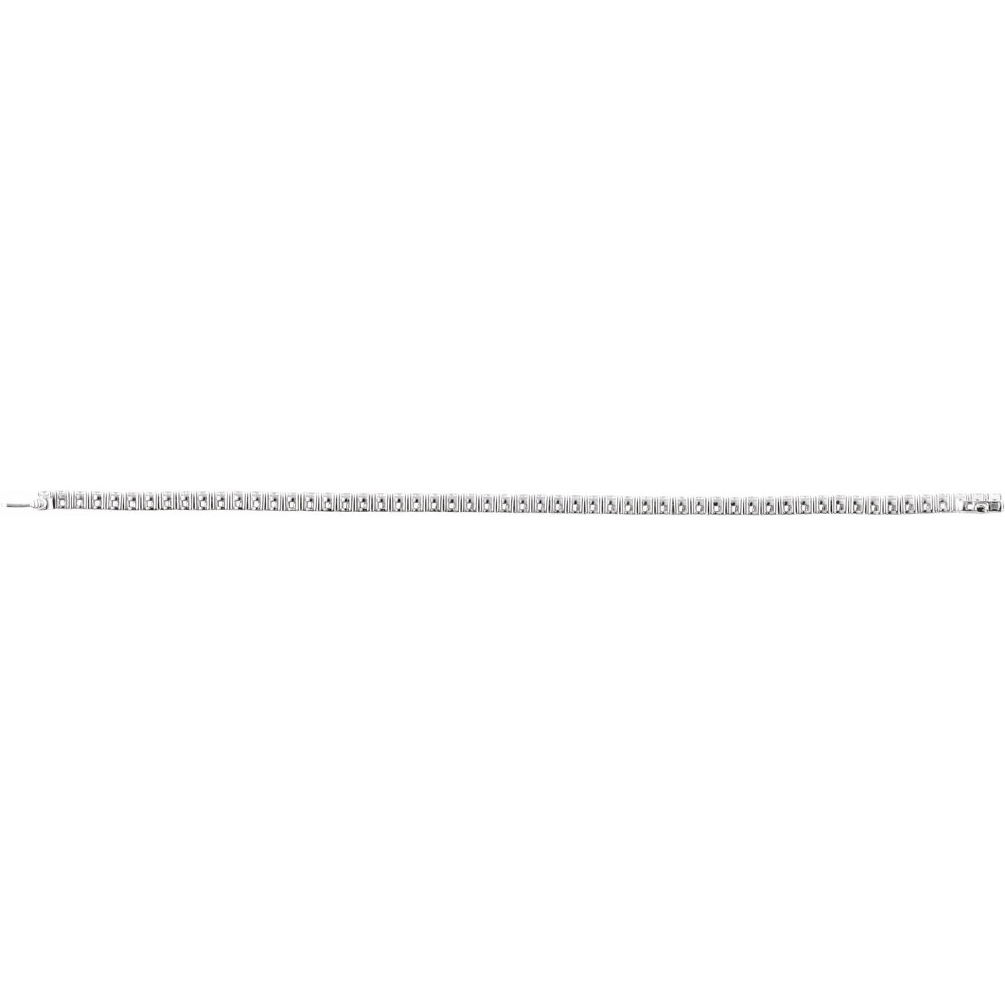 5 CTW Lab-Grown Diamond Line Bracelet | Metal Type=14K White Gold | Image 4