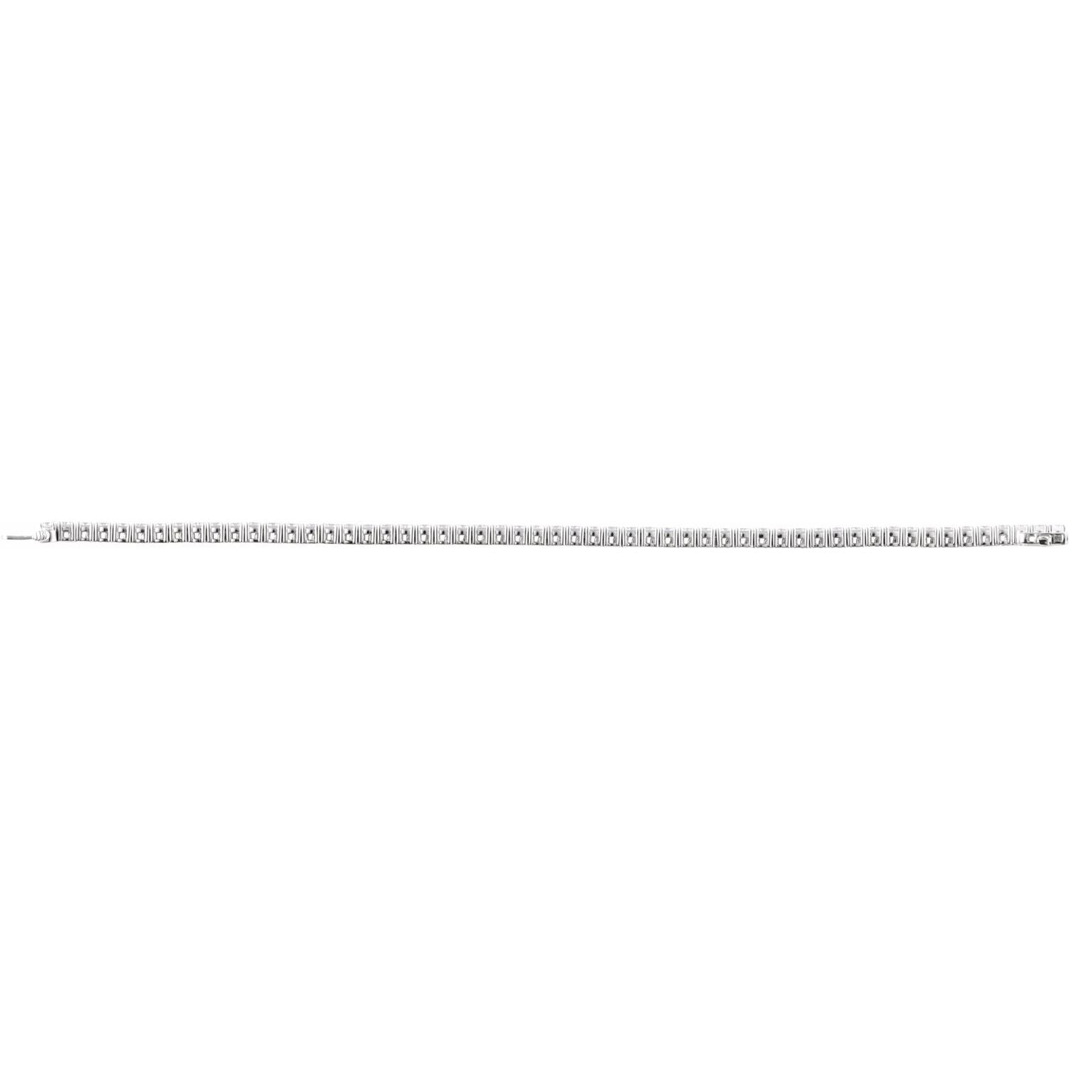 5 CTW Lab-Grown Diamond Line Bracelet | Metal Type=14K White Gold | Image 4