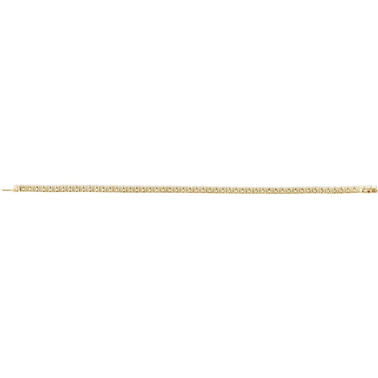 5 CTW Lab-Grown Diamond Line Bracelet | Metal Type=14K Yellow Gold | Image 4