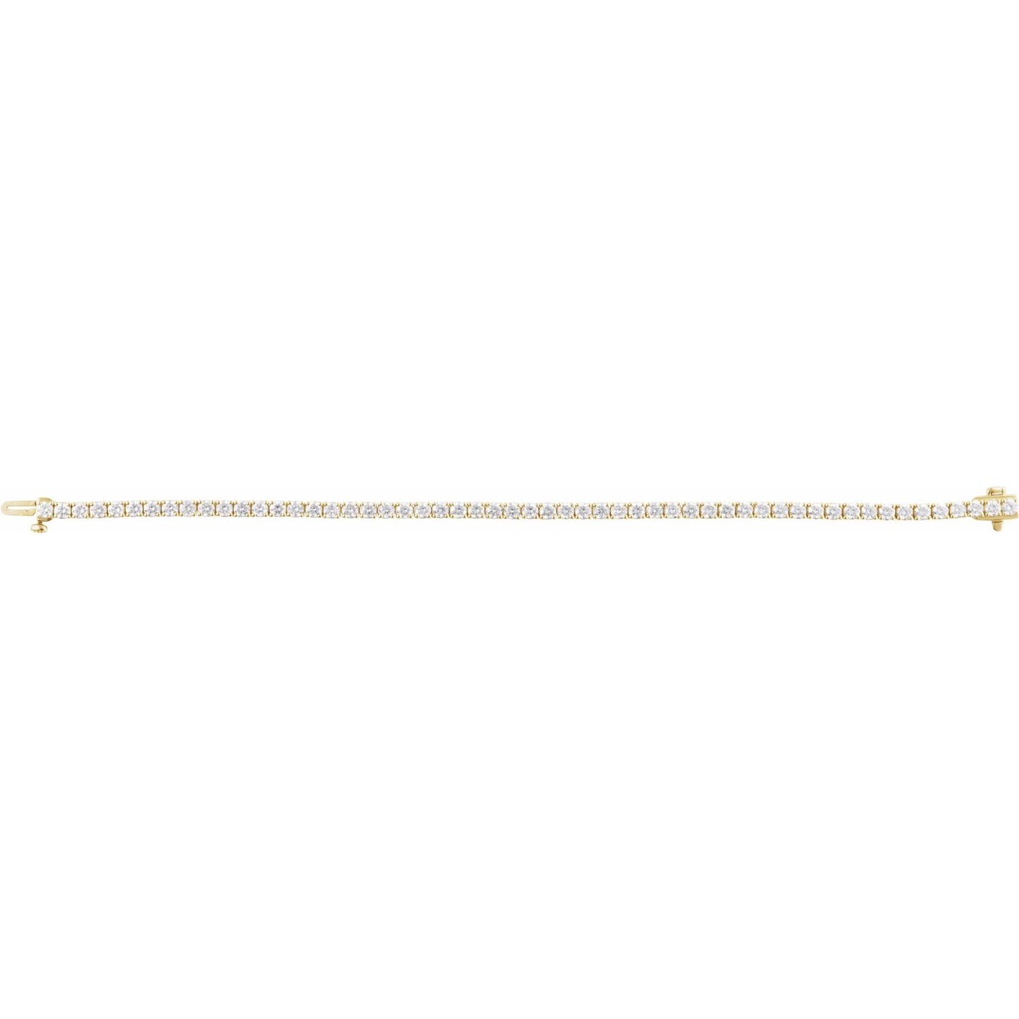 5 CTW Lab-Grown Diamond Line Bracelet | Metal Type=14K Yellow Gold | Image 3