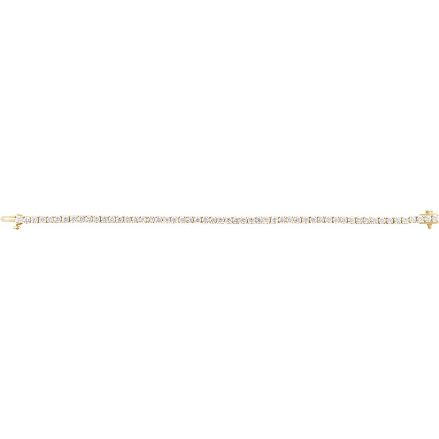 5 CTW Lab-Grown Diamond Line Bracelet | Metal Type=14K Yellow Gold | Image 3