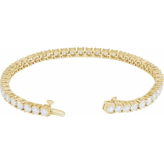 8 CTW Lab-Grown Diamond Line Bracelet | Metal Type=14K Yellow Gold | Image 2