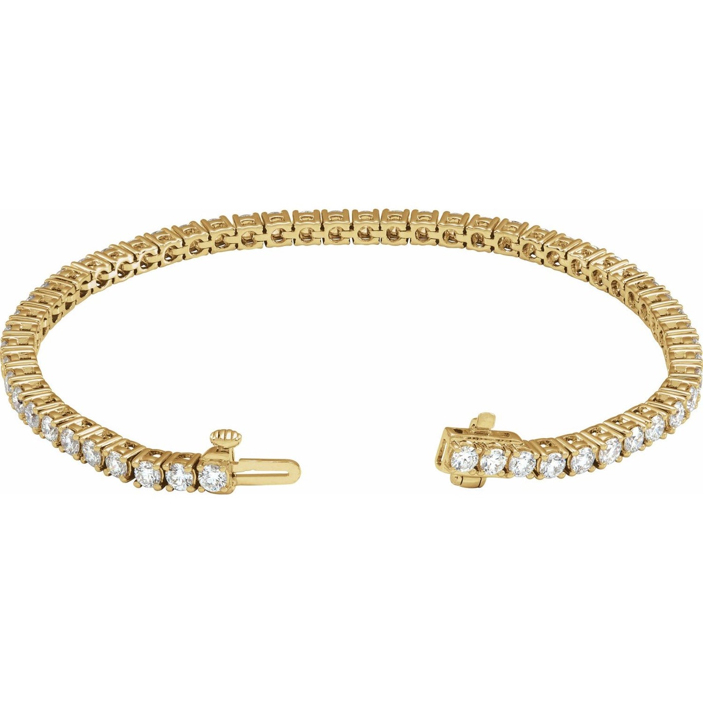 5 CTW Lab-Grown Diamond Line Bracelet | Metal Type=14K Yellow Gold | Image 2