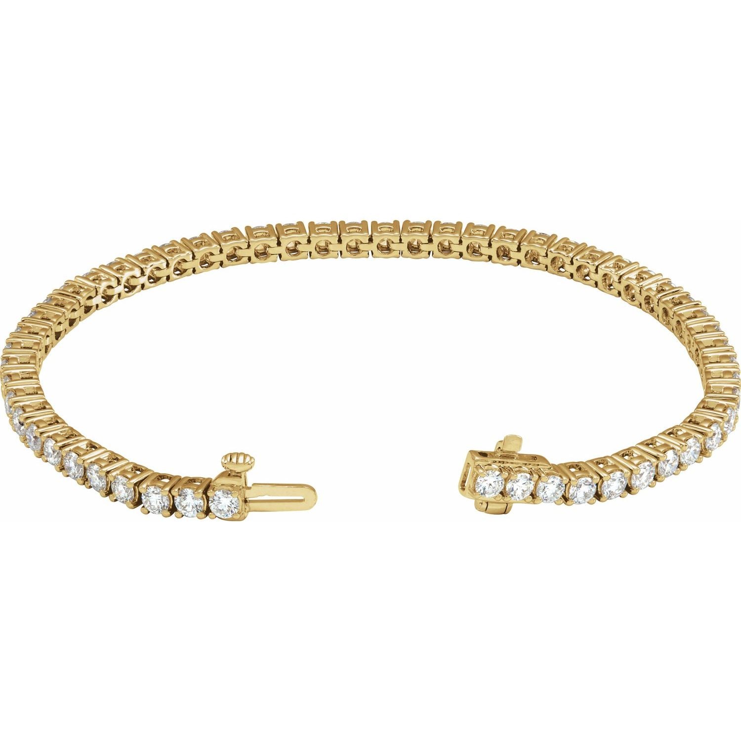 5 CTW Lab-Grown Diamond Line Bracelet | Metal Type=14K Yellow Gold | Image 2