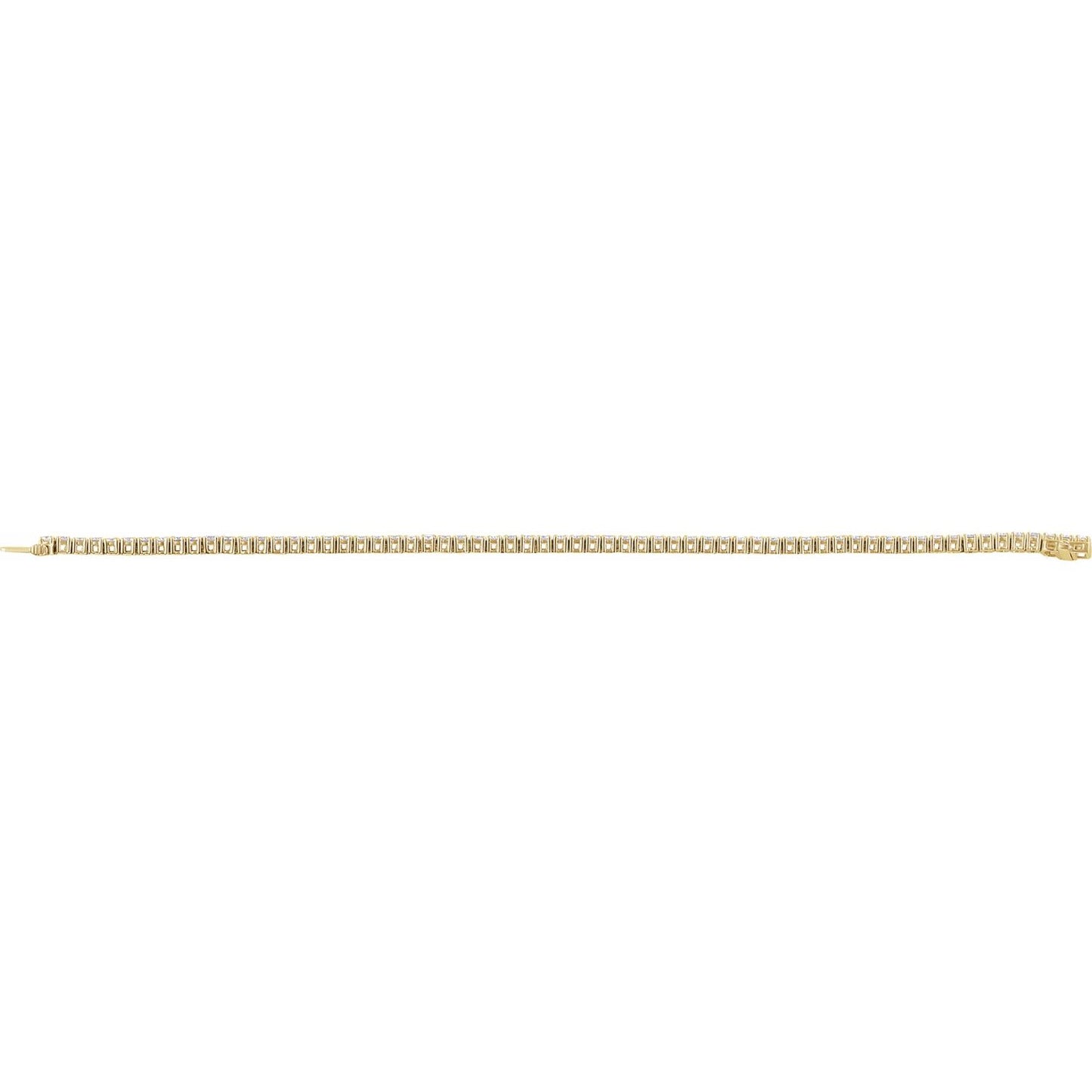 4 CTW Lab-Grown Diamond Line Bracelet | Metal Type=14K Yellow Gold | Image 4