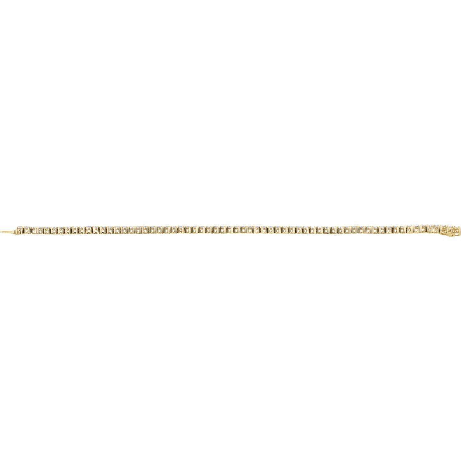 4 CTW Lab-Grown Diamond Line Bracelet | Metal Type=14K Yellow Gold | Image 4
