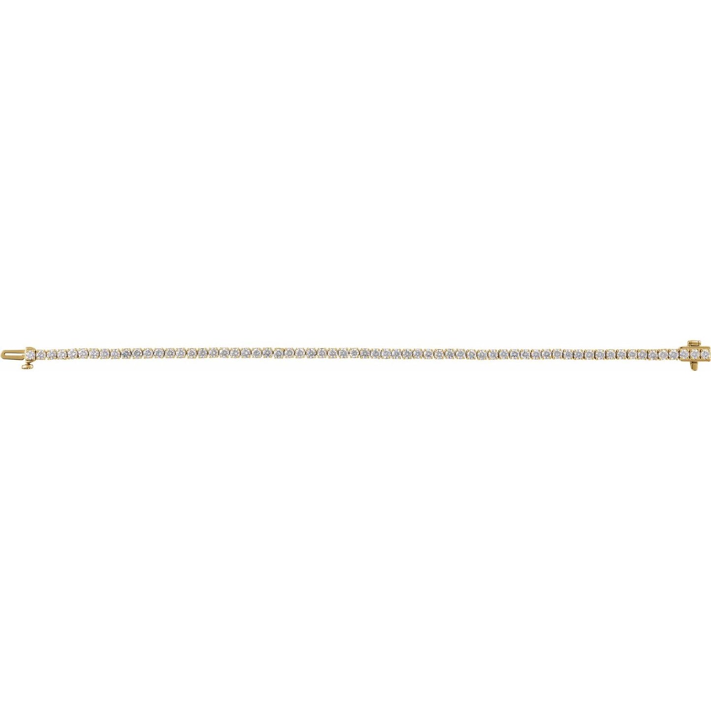 4 CTW Lab-Grown Diamond Line Bracelet | Metal Type=14K Yellow Gold | Image 3