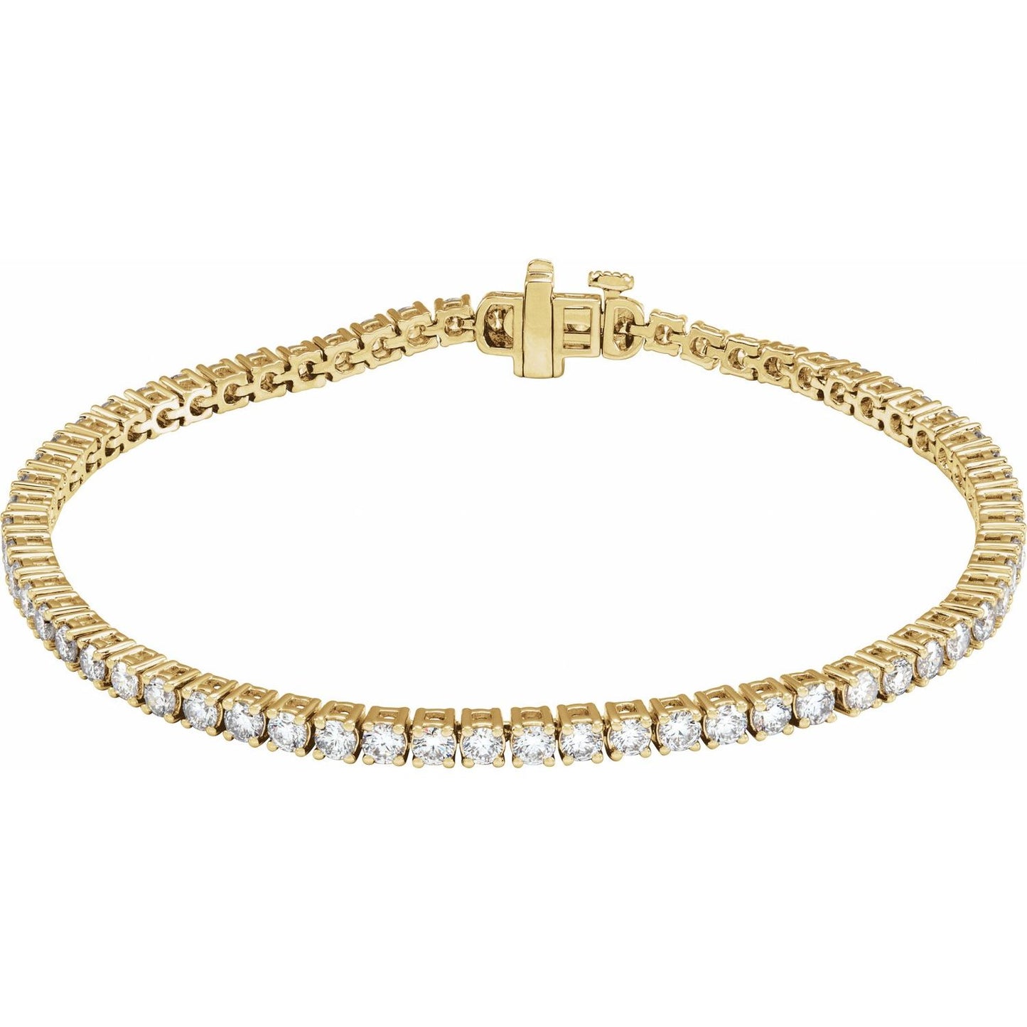 4 CTW Lab-Grown Diamond Line Bracelet | Metal Type=14K Yellow Gold | Image 1