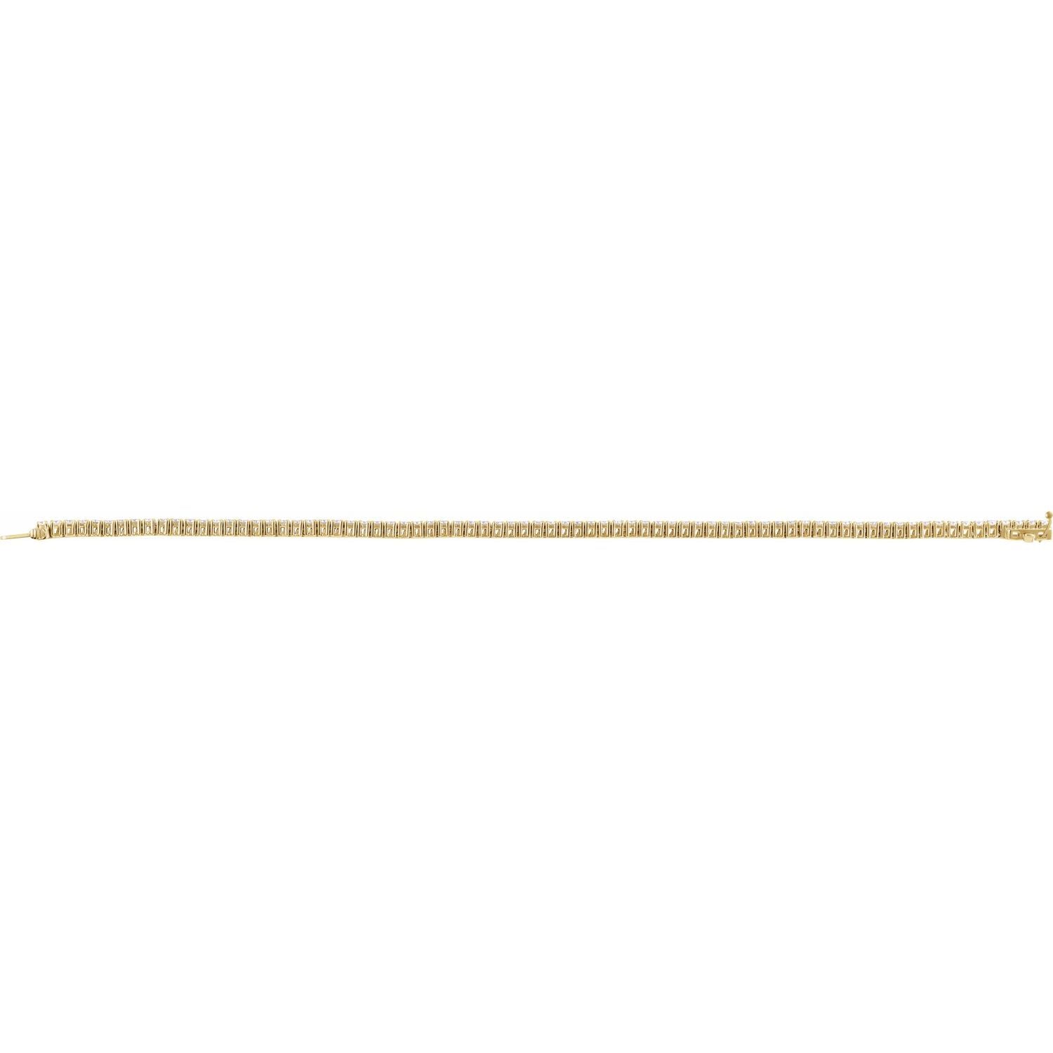 3 CTW Lab-Grown Diamond Line Bracelet | Metal Type=14K Yellow Gold | Image 4