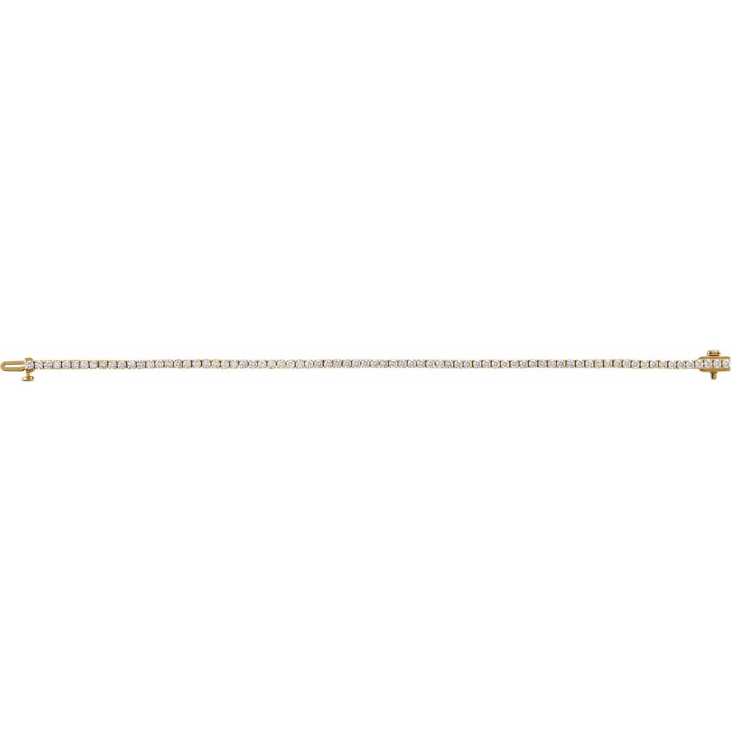 3 CTW Lab-Grown Diamond Line Bracelet | Metal Type=14K Yellow Gold | Image 3