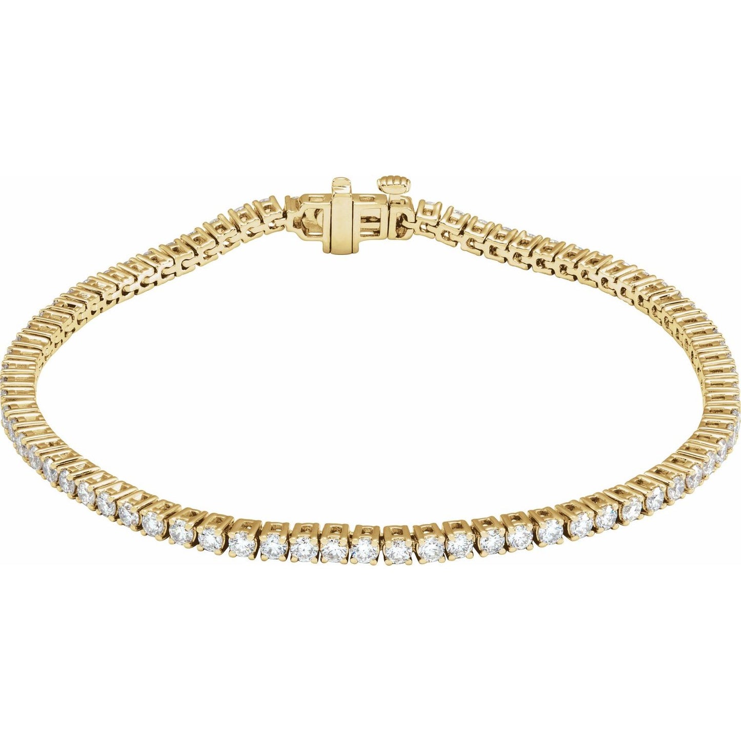 3 CTW Lab-Grown Diamond Line Bracelet | Metal Type=14K Yellow Gold | Image 1