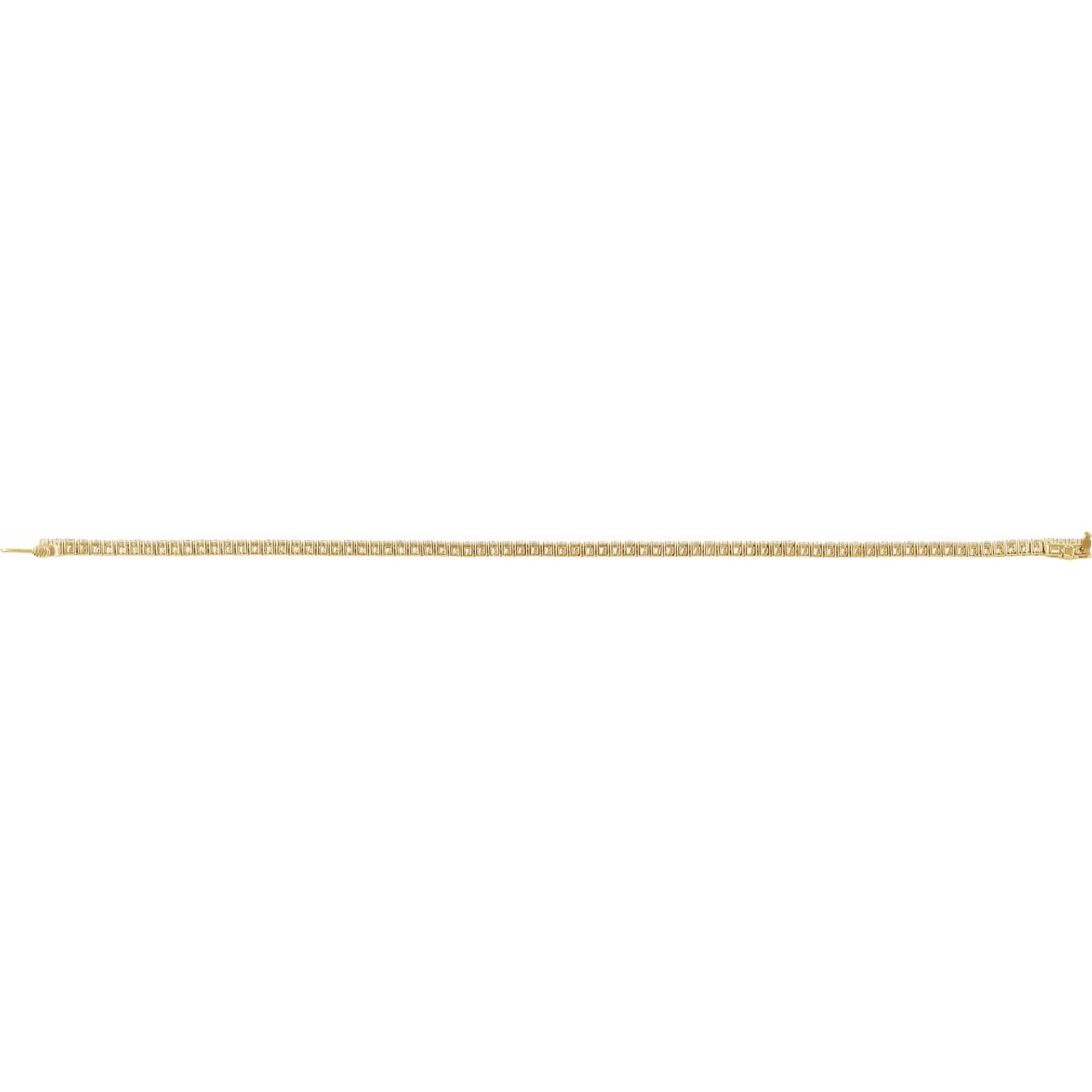 2 CTW Lab-Grown Diamond Line Bracelet | Metal Type=14K Yellow Gold | Image 4