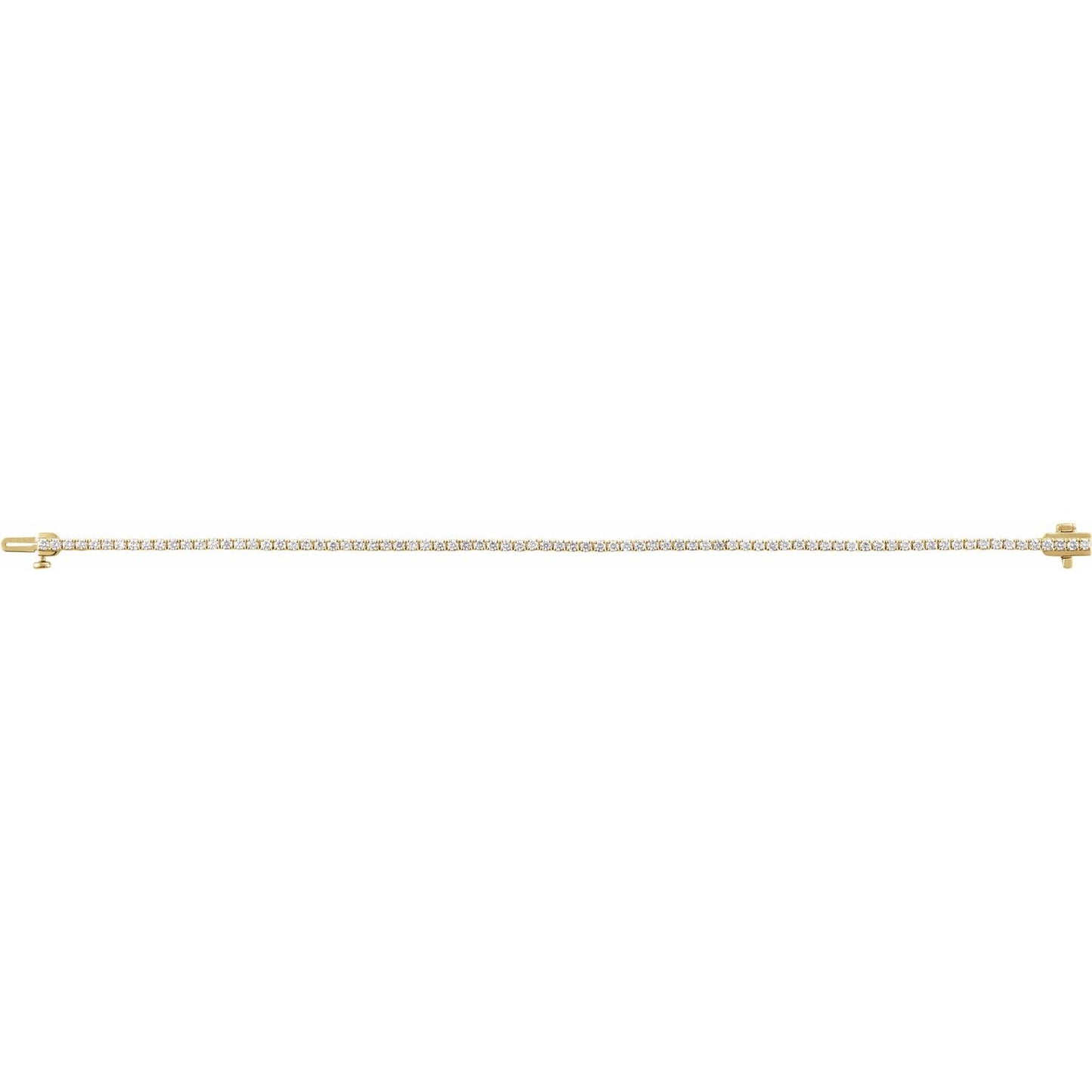 2 CTW Lab-Grown Diamond Line Bracelet | Metal Type=14K Yellow Gold | Image 3
