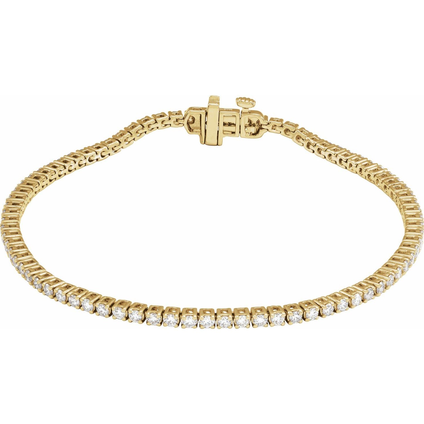 2 CTW Lab-Grown Diamond Line Bracelet | Metal Type=14K Yellow Gold | Image 1