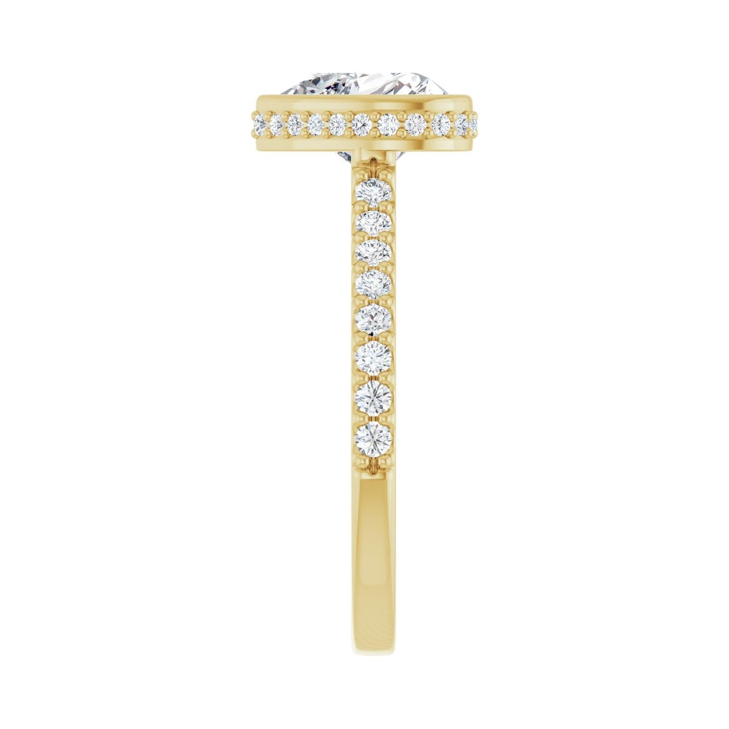 Heart Hidden Halo-Style Engagement Ring | Metal Type=14K Yellow Gold | Center Stone Size=1.5 CT | Image 4