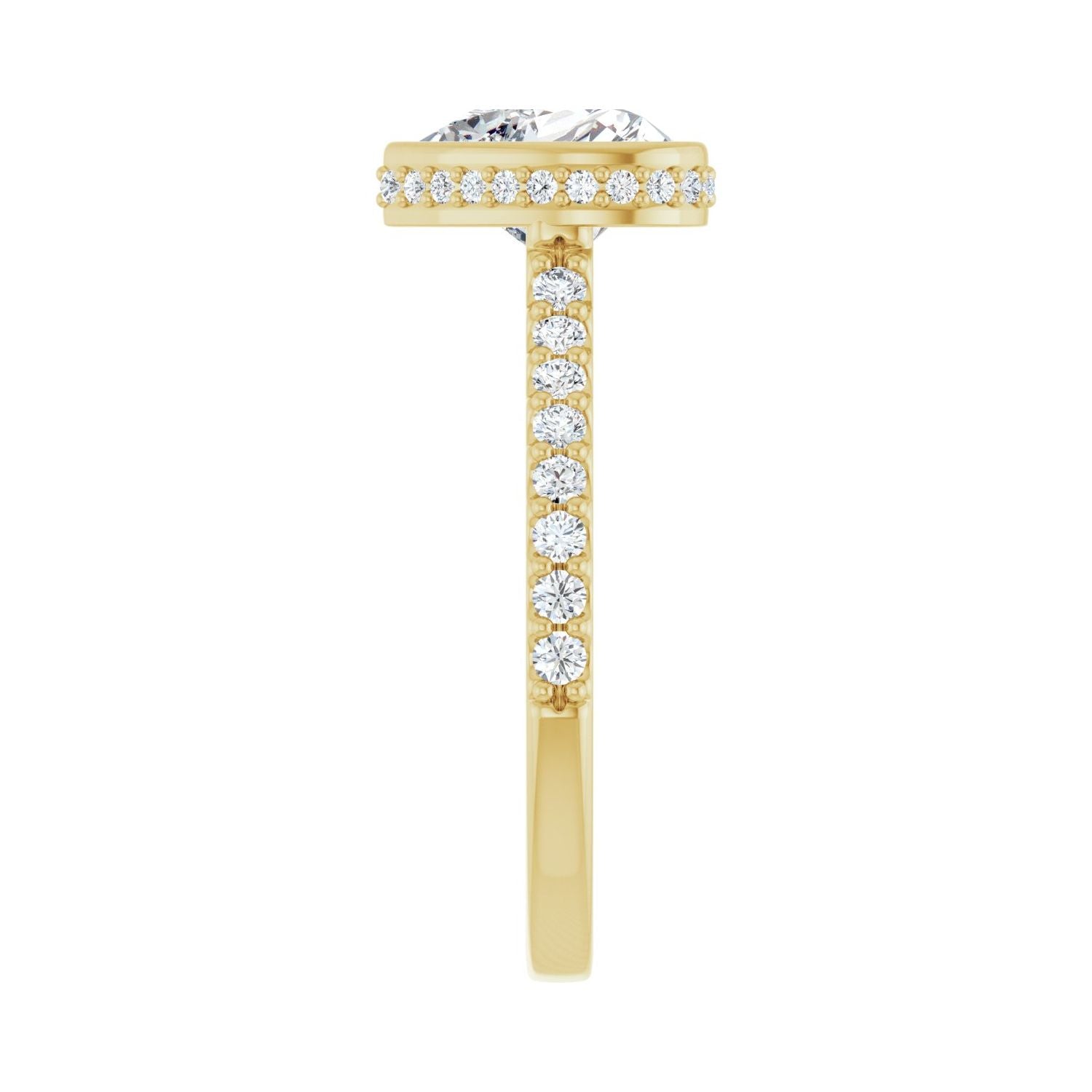 Heart Hidden Halo-Style Engagement Ring | Metal Type=14K Yellow Gold | Center Stone Size=1.5 CT | Image 4