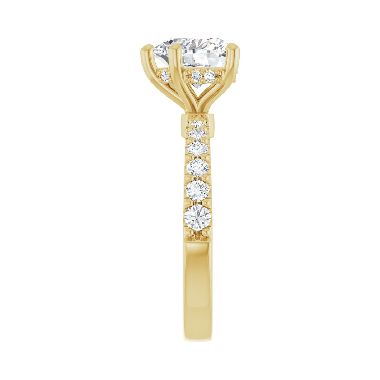 Heart Hidden Halo-Style Engagement Ring | Metal Type=14K Yellow Gold | Center Stone Size=1.5 CT | Image 4