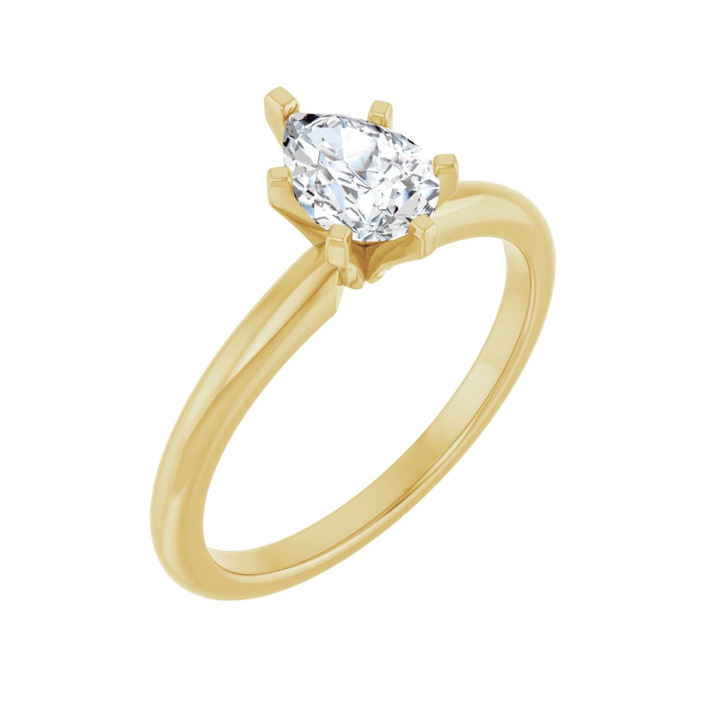 Pear Engagement Ring | Metal Type=14K Yellow Gold | Center Stone Size=1 CT | Image 1
