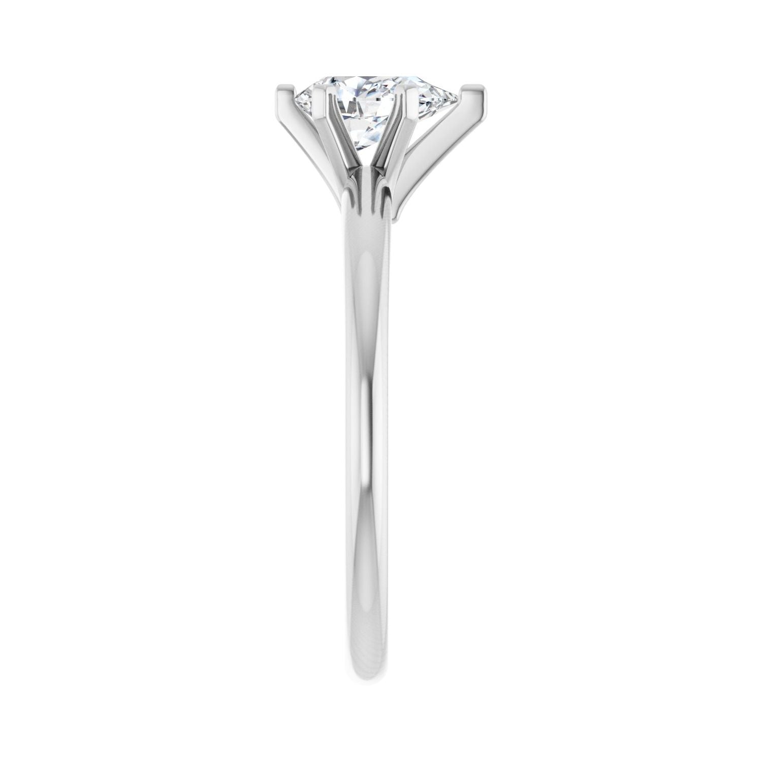 Pear Engagement Ring | Metal Type=14K White Gold | Center Stone Size=1 CT | Image 4