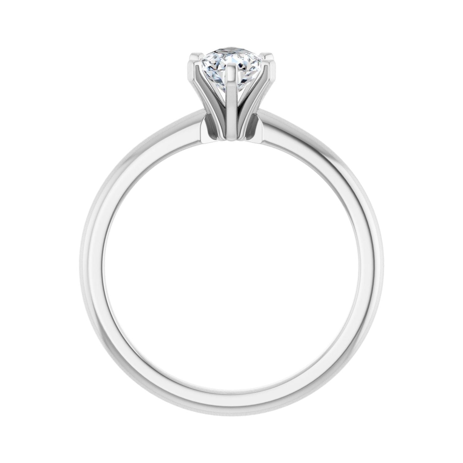 Pear Engagement Ring | Metal Type=14K White Gold | Center Stone Size=1 CT | Image 2