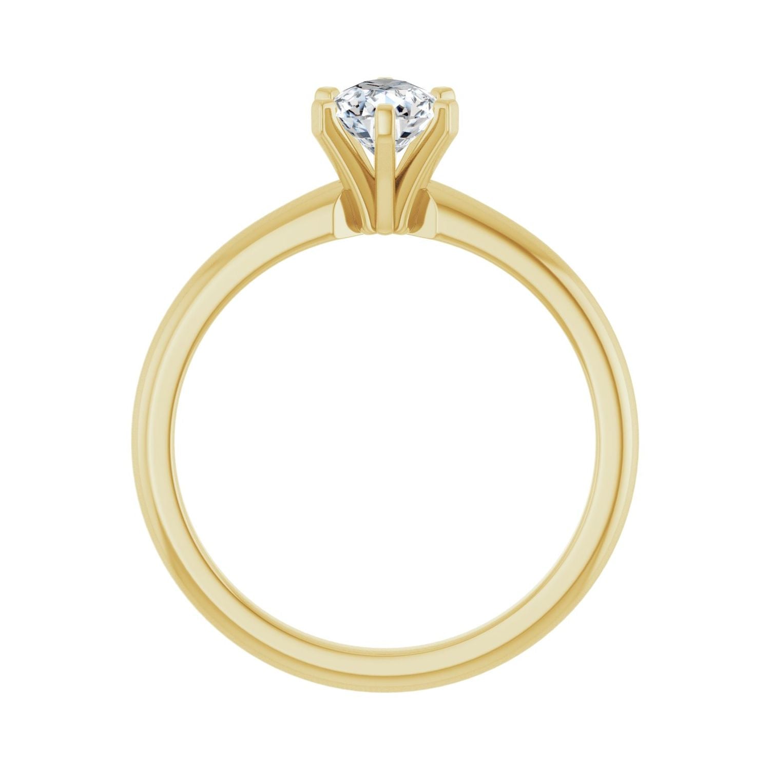 Pear Engagement Ring | Metal Type=14K Yellow Gold | Center Stone Size=1 CT | Image 2