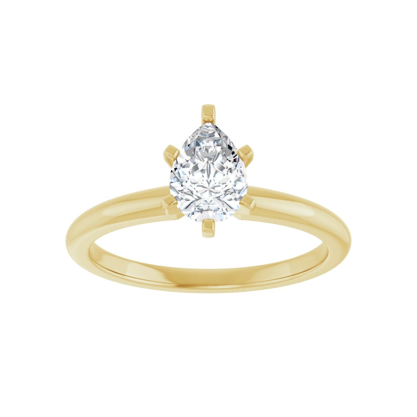 Pear Engagement Ring | Metal Type=14K Yellow Gold | Center Stone Size=1 CT | Image 3