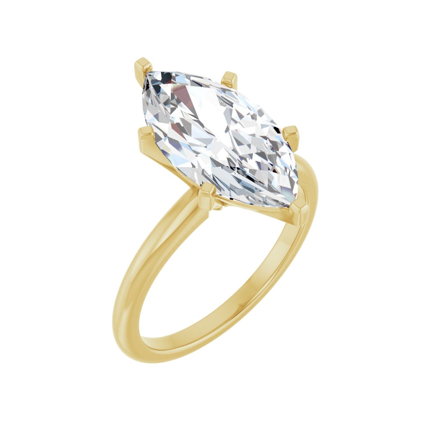 Marquise Engagement Ring | Metal Type=14K Yellow Gold | Center Stone Size=3 CT | Image 1