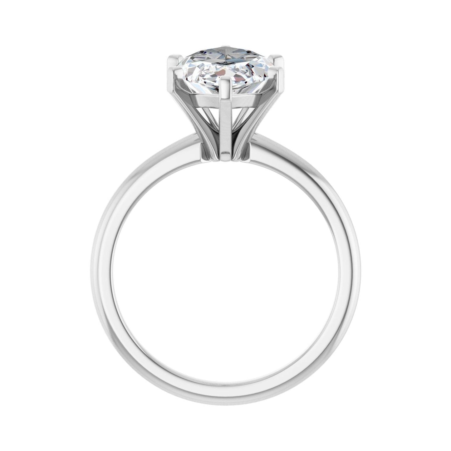 Marquise Engagement Ring | Metal Type=14K White Gold | Center Stone Size=3 CT | Image 2