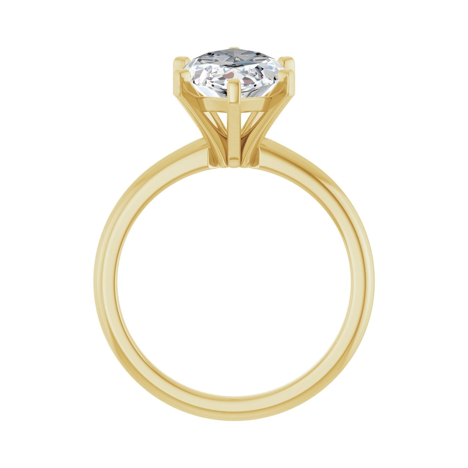 Marquise Engagement Ring | Metal Type=14K Yellow Gold | Center Stone Size=3 CT | Image 2