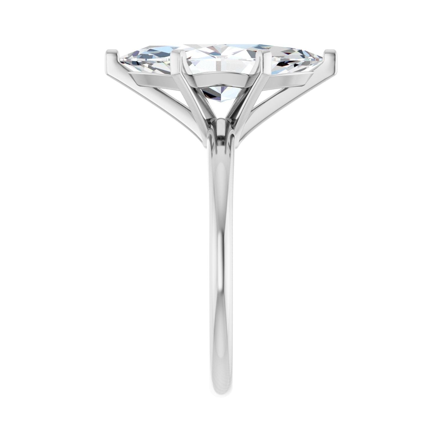 Marquise Engagement Ring | Metal Type=14K White Gold | Center Stone Size=3 CT | Image 4